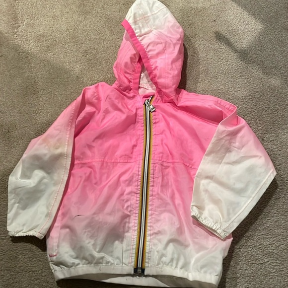 🌧️ K-Way Rain Jacket - Girls Size 3 ombré!! 💗💖 - Picture 1 of 5